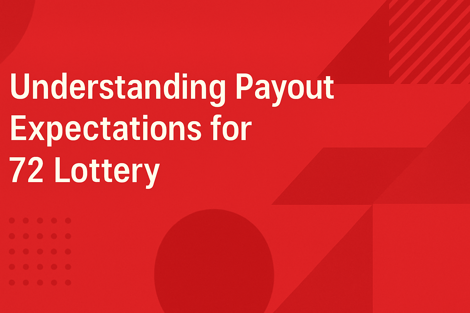 An abstract representation of the 72 Lottery App updates with a high-tech aesthetic in #cf2326.