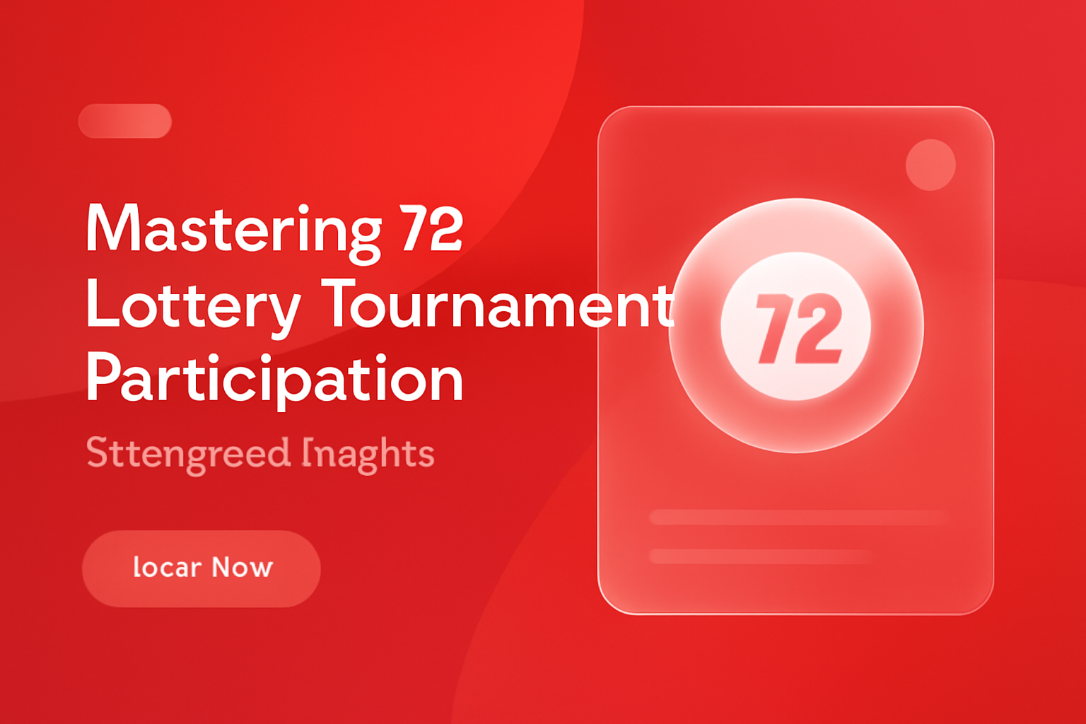 An abstract representation of the 72 Lottery App updates with a high-tech aesthetic in #cf2326.