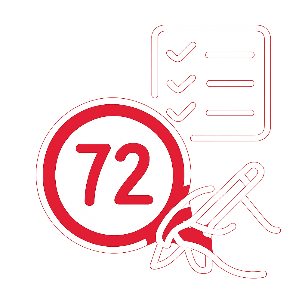 Icon representing security tips for a 72 Lottery account.