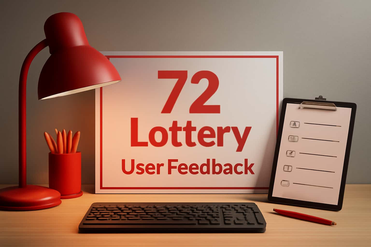 An informative visual representation of 72 Lottery User Feedback.