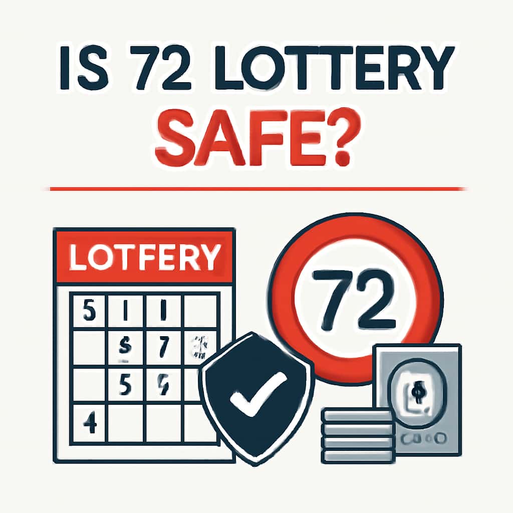 An illustration depicting the safety protocols of the 72 Lottery service.