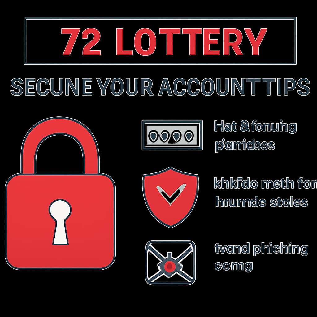 Diagram explaining secure account practices for 72 Lottery.