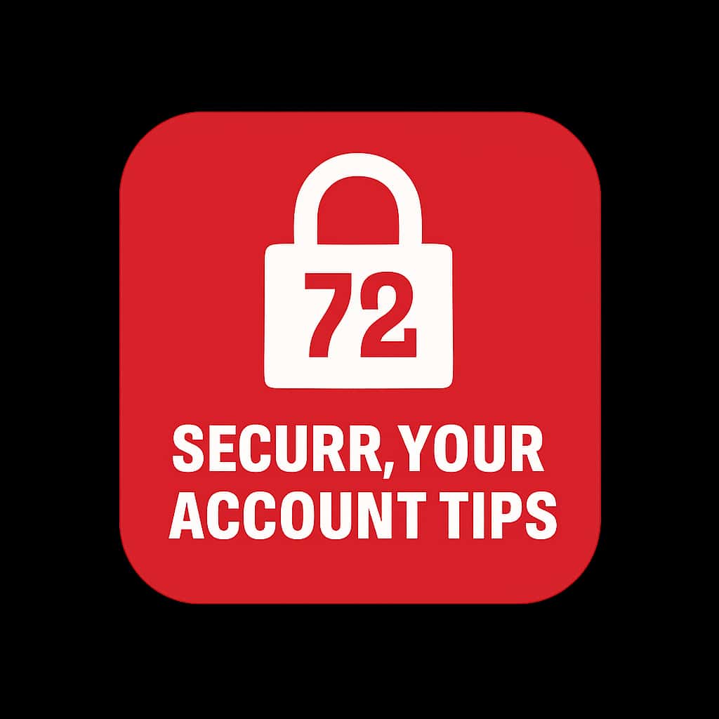 Icon representing security tips for a 72 Lottery account.