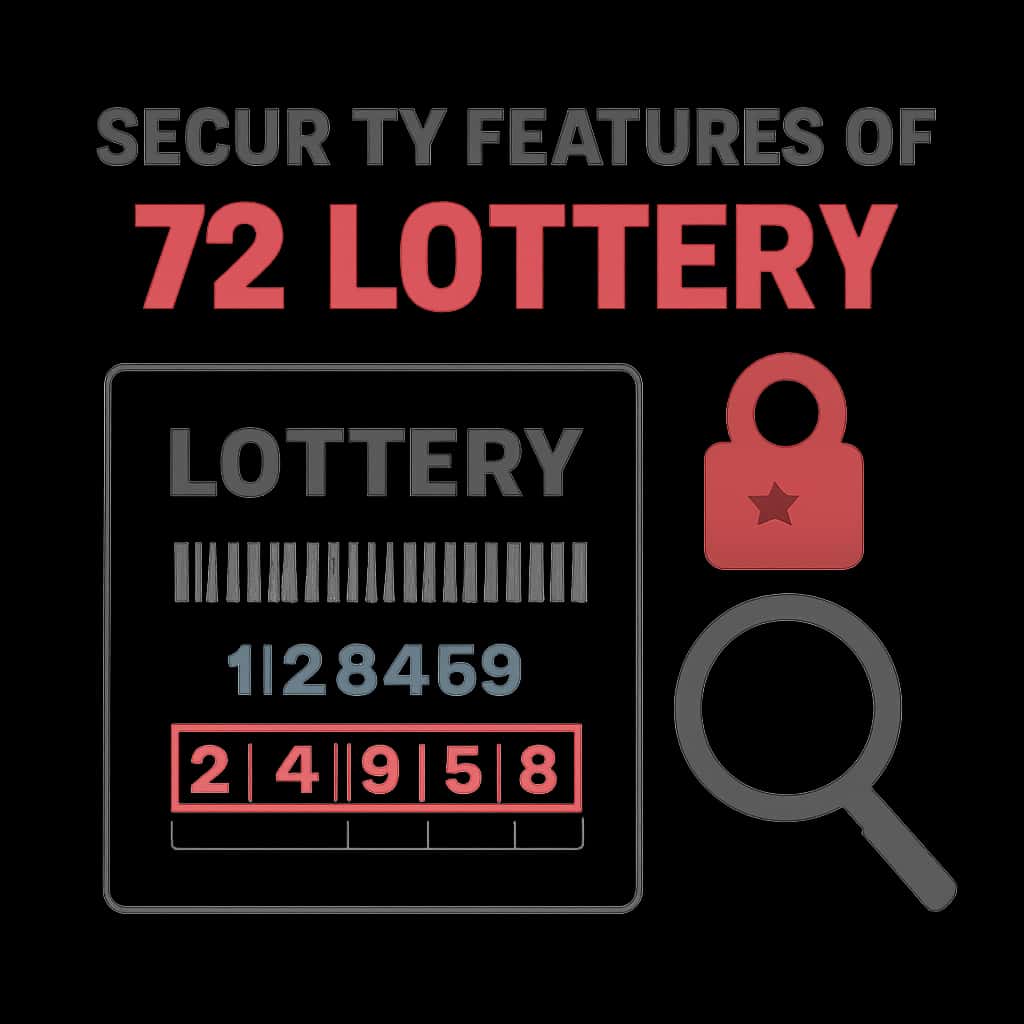 An educational diagram detailing the security measures implemented in 72 Lottery.